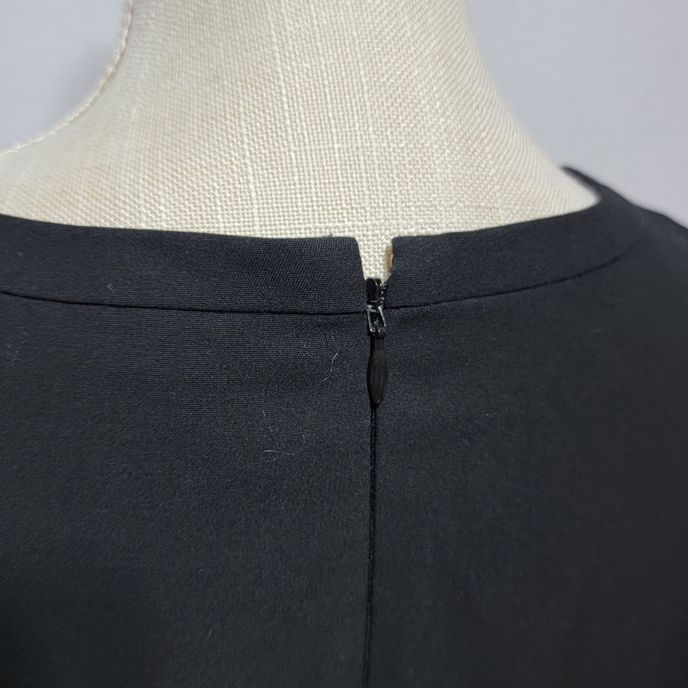 J. Crew Elegant Little Black Sleeveless Dress Size 10P - Picture 5 of 13